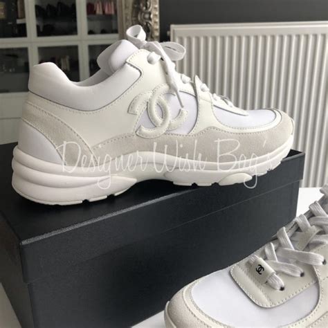 chanel sneakers wit|Chanel white sneakers platform.